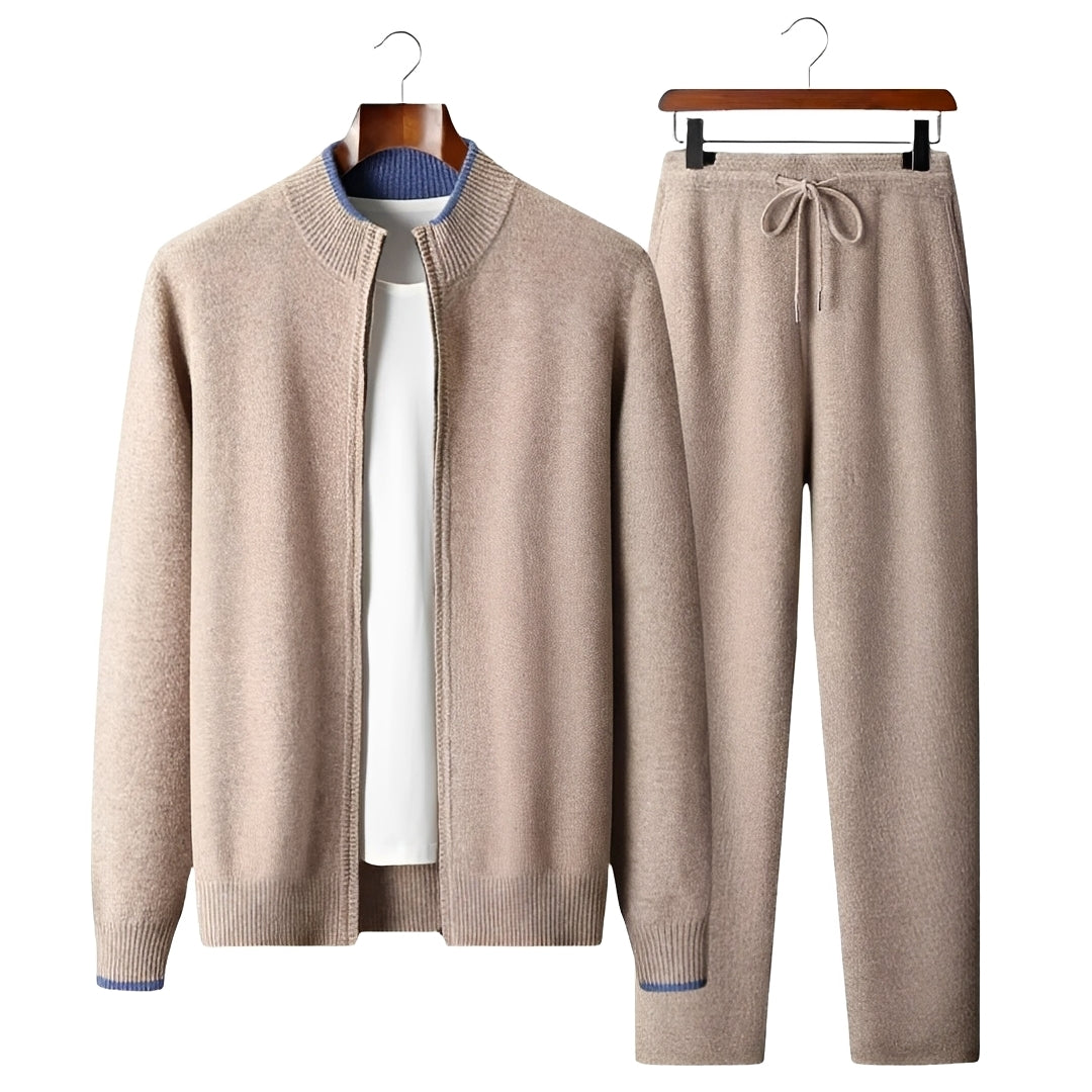 Ensemble survêtement homme cardigan zippé et pantalon coupe moderne