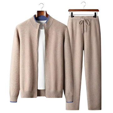 Ensemble survêtement homme cardigan zippé et pantalon coupe moderne