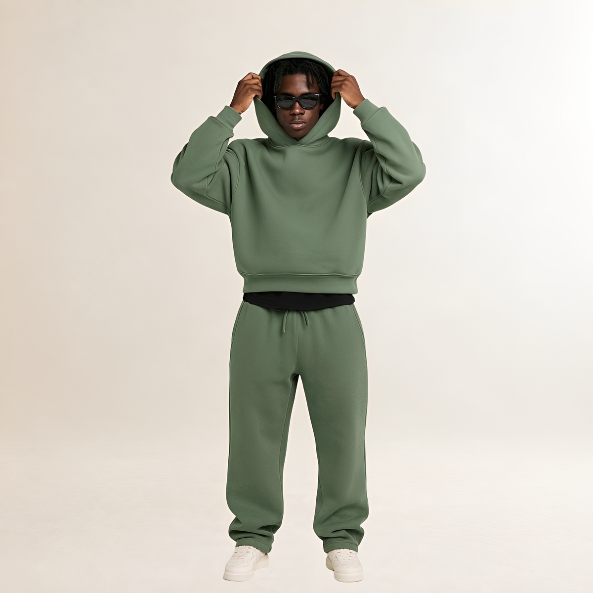 Ensemble sweat à capuche et joggeurs pour homme - Coupe oversize avec capuche ajustable