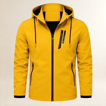 Homme Sweat à capuche zip intégral, capuche amovible avec cordons et poches zippées poitrine