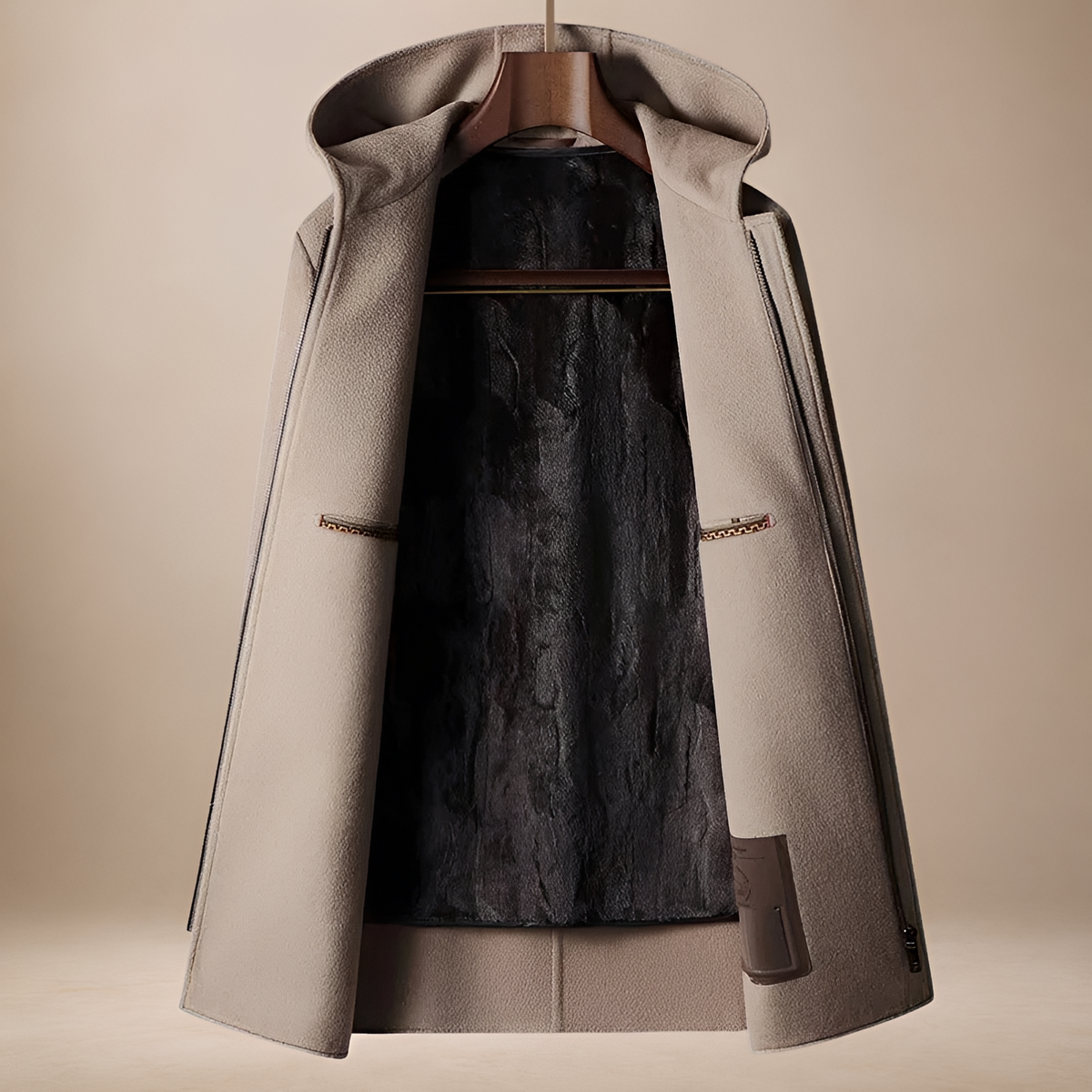 Manteau à capuche pour hommes à fermeture éclair - coupe moderne