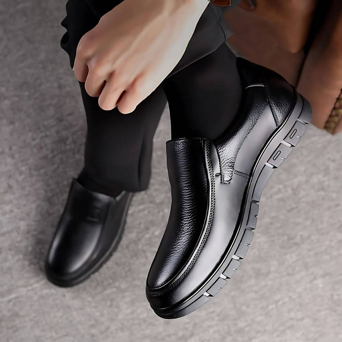 Mocassins homme slip-on silhouette décontractée semelle souple