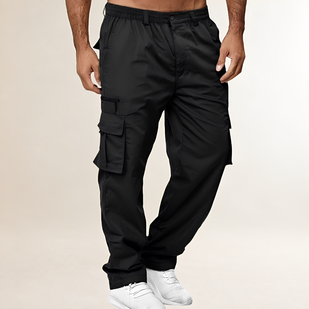 Pantalon cargo pour homme à coupe loose et multiples poches