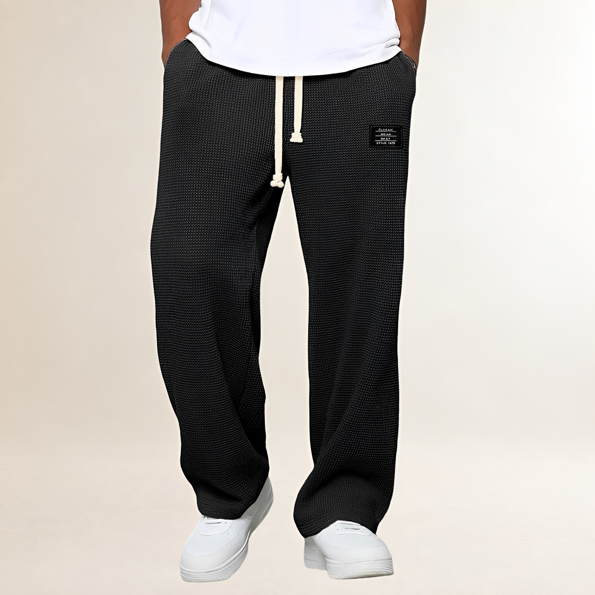 Pantalon de survêtement pour hommes - Cordons, coupe décontractée et style casual