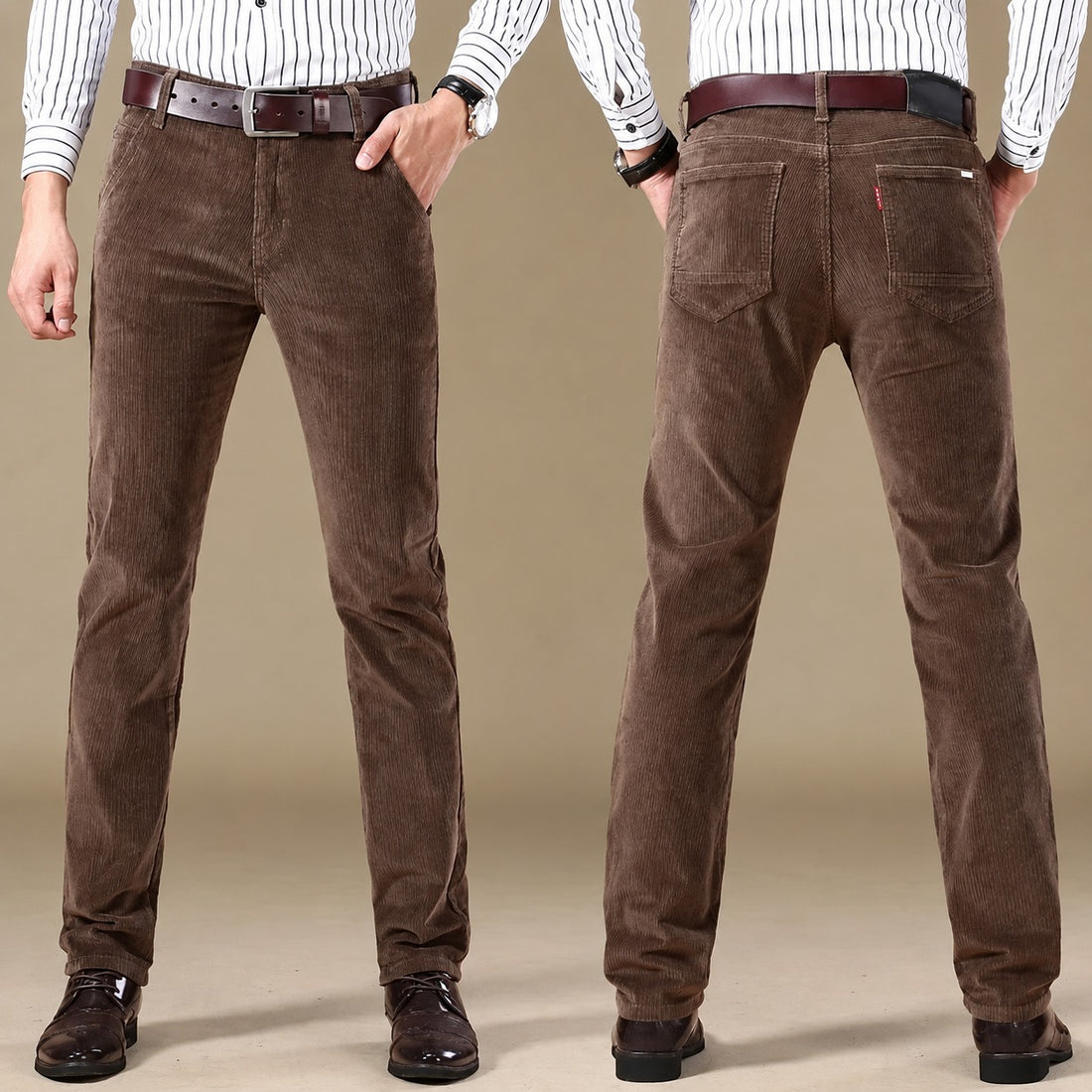 Pantalon homme chino à coupe droite et cinq poches