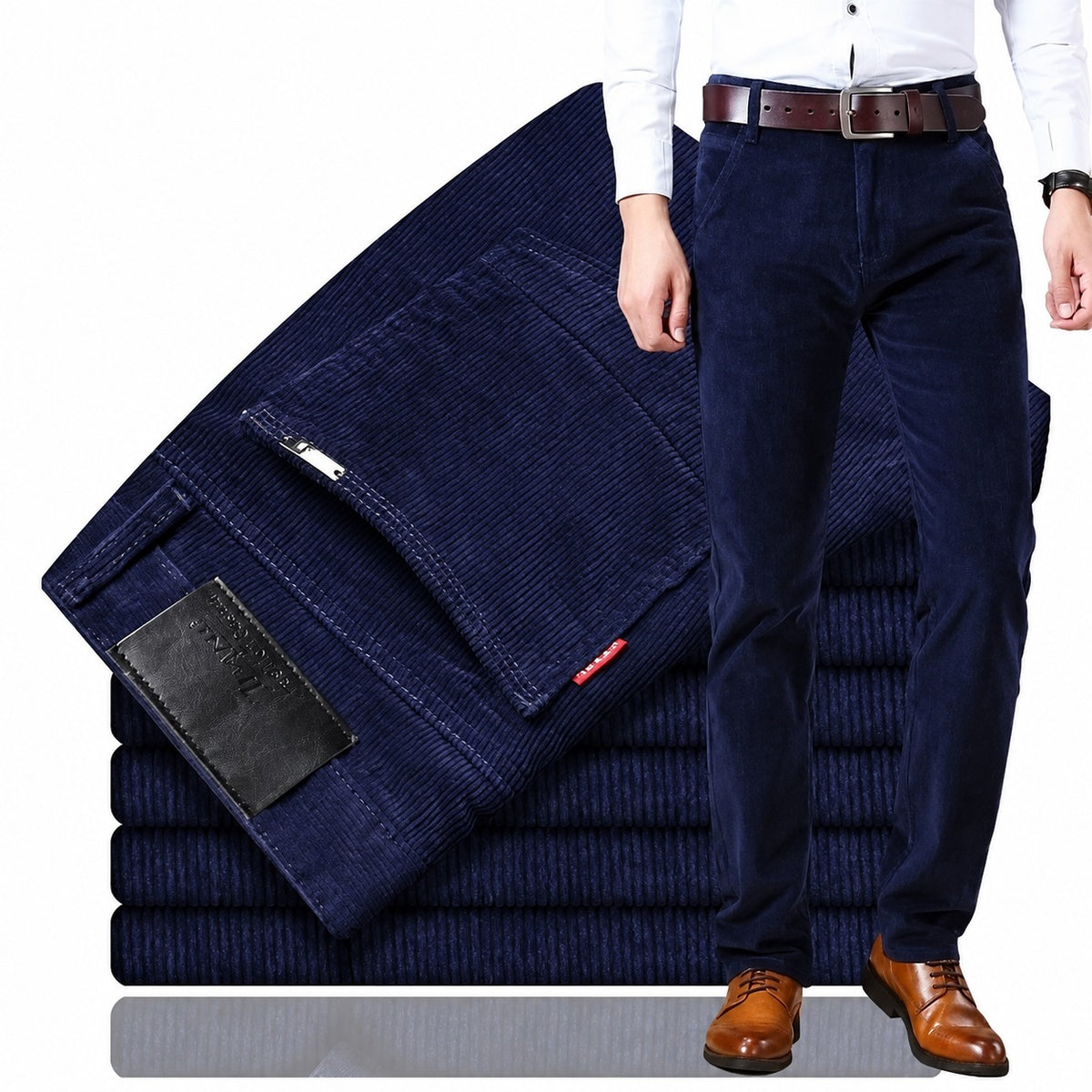 Pantalon homme chino à coupe droite et cinq poches