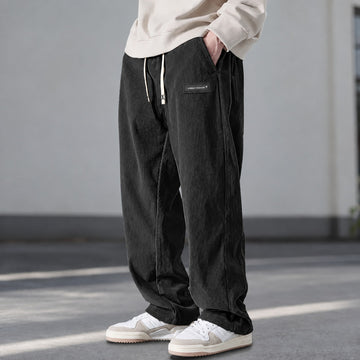 Pantalons homme coupe décontractée avec taille à cordon et poches latérales