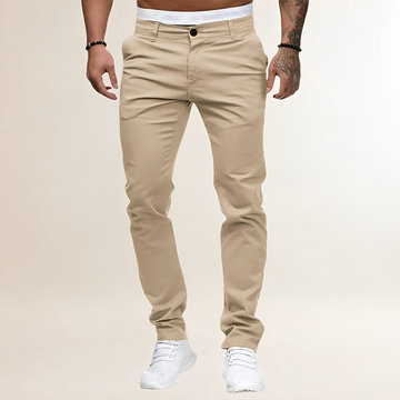 Pantalons homme slim à fermeture éclair et poches biais