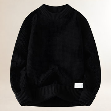 Pull homme à col rond à manches longues coupe régulière style décontracté