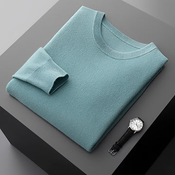 Pull homme col rond manches longues coupe relaxed