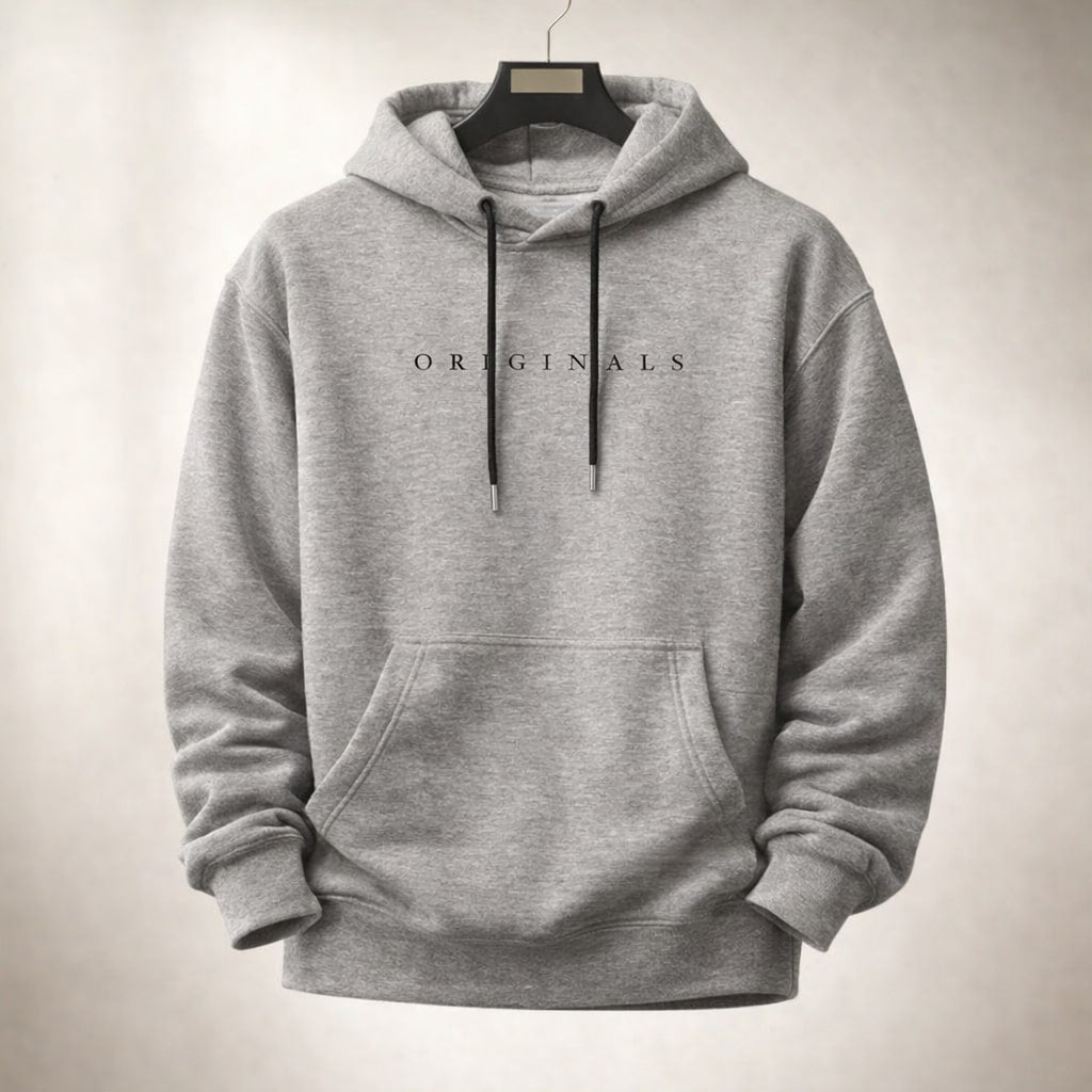 Sweat à capuche pour homme à cordon ajustable, poche kangourou frontale, coupe droite décontractée