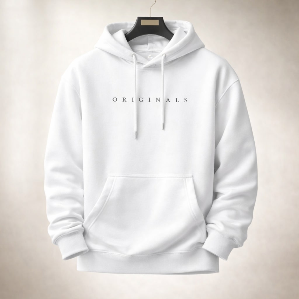 Sweat à capuche pour homme à cordon ajustable, poche kangourou frontale, coupe droite décontractée