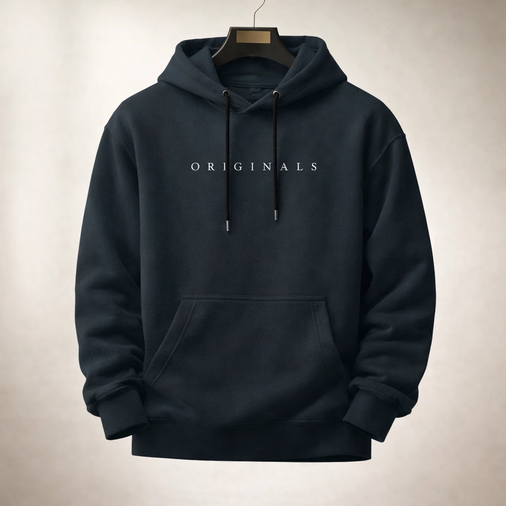 Sweat à capuche pour homme à cordon ajustable, poche kangourou frontale, coupe droite décontractée