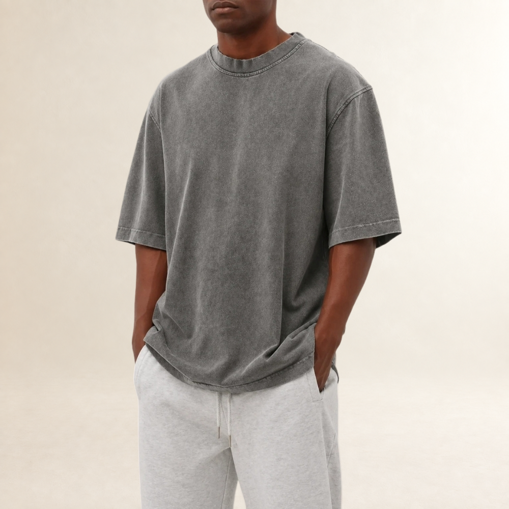 T-shirt pour homme coupe décontractée col rond manches courtes