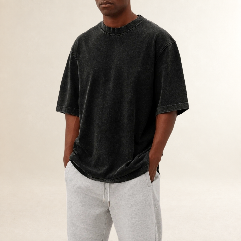 T-shirt pour homme coupe décontractée col rond manches courtes