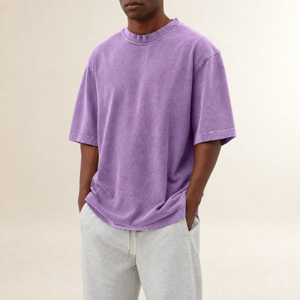 T-shirt pour homme coupe décontractée col rond manches courtes