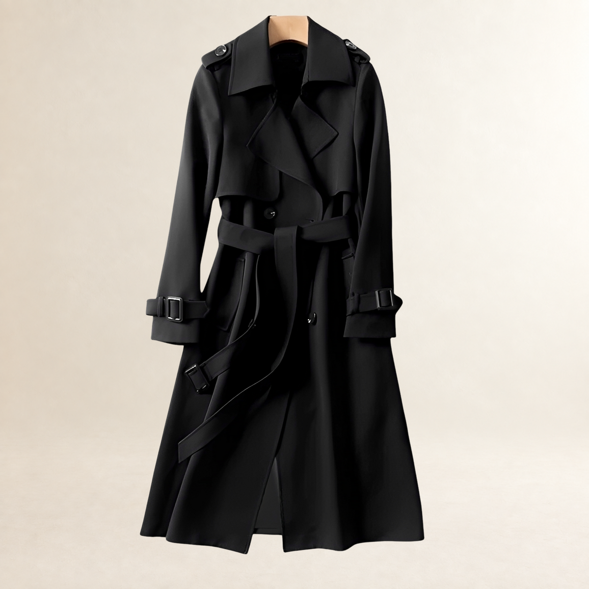 Trench femme coupe classique double-boutonnage ceinture ajustable