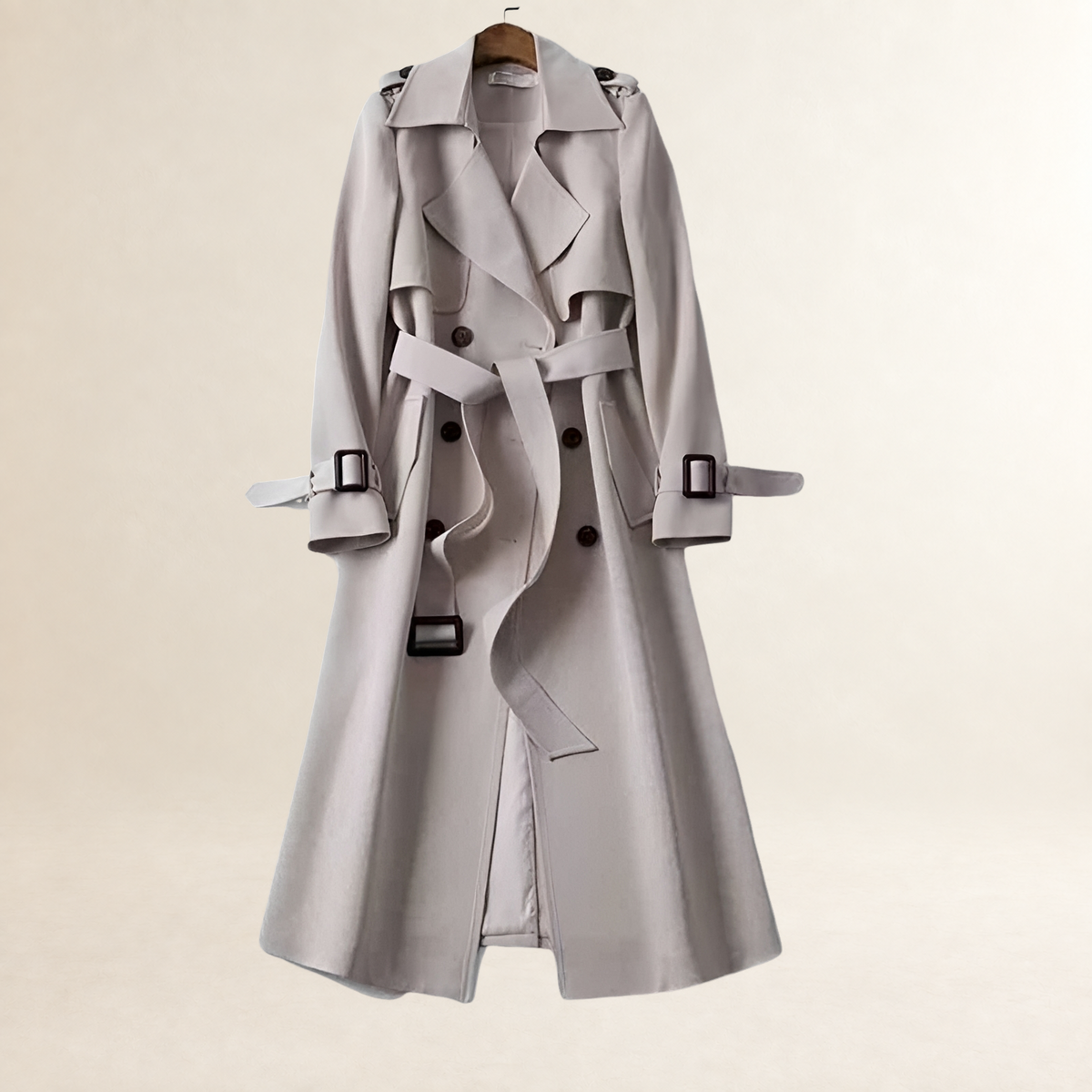 Trench femme coupe classique double-boutonnage ceinture ajustable