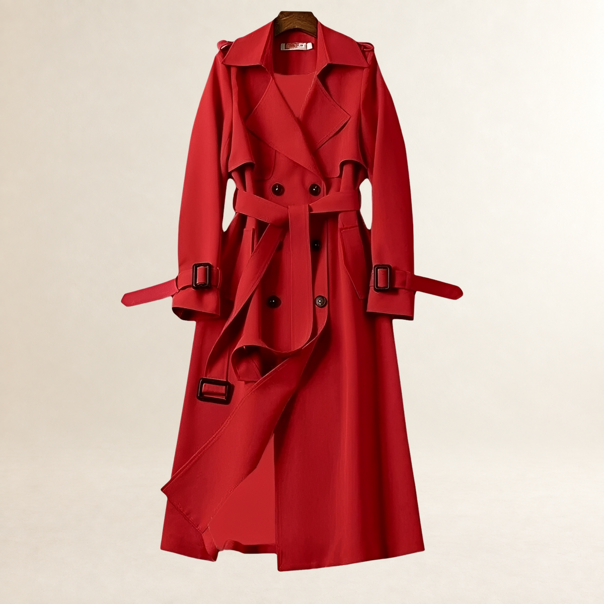 Trench femme coupe classique double-boutonnage ceinture ajustable