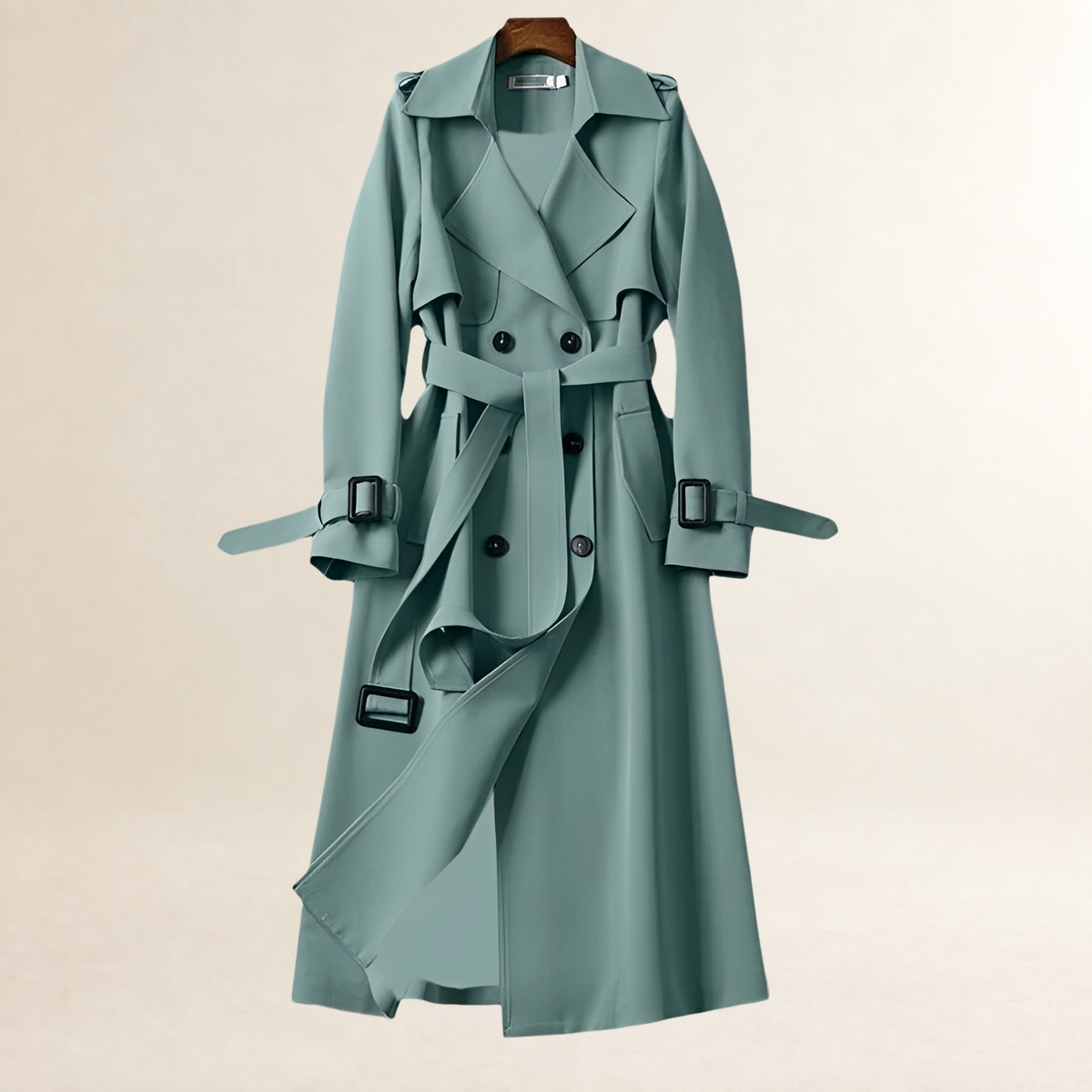 Trench femme coupe classique double-boutonnage ceinture ajustable