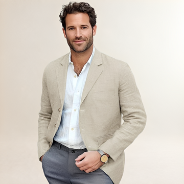 Veste blazer homme simple boutonnage 2 boutons encolure fine et poches plaquées