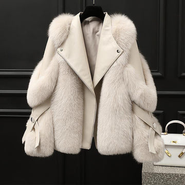 Veste femme coupe droite col oversize fermeture éclair