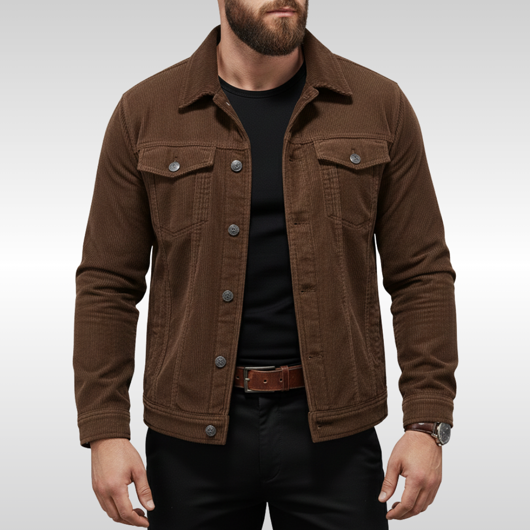 Veste homme boutonnée avec poches poitrine et coupe structurée