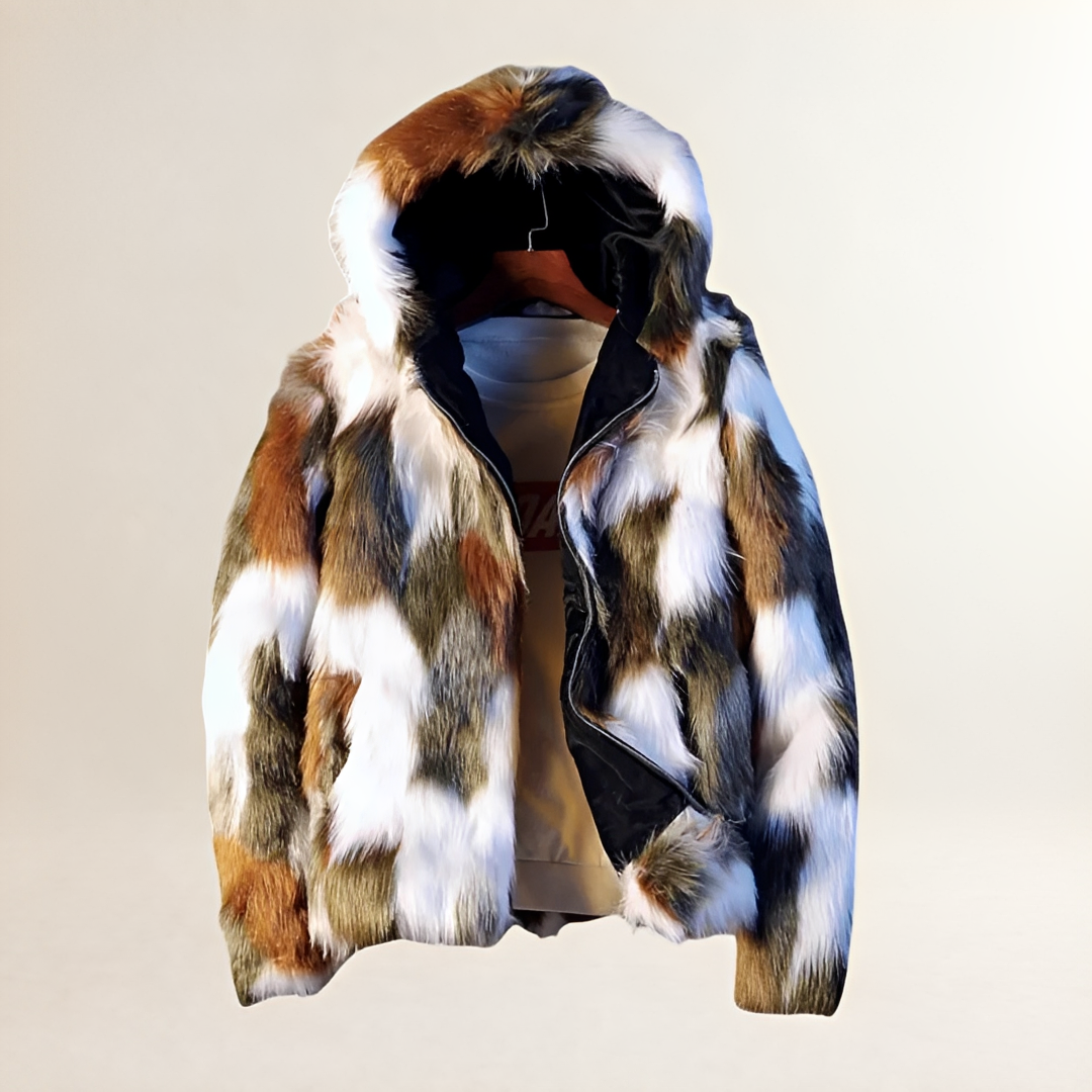Veste homme à capuche avec motif coloré, fermeture éclair, coupe régulière