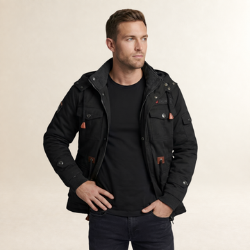 Veste homme à capuche avec plusieurs poches - coupe ajustable, style décontracté