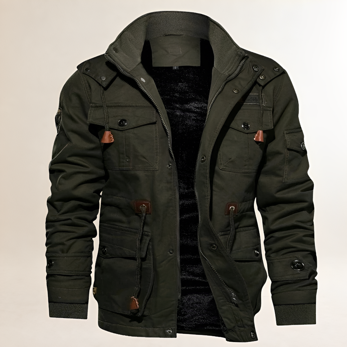 Veste homme à capuche avec plusieurs poches - coupe ajustable, style décontracté