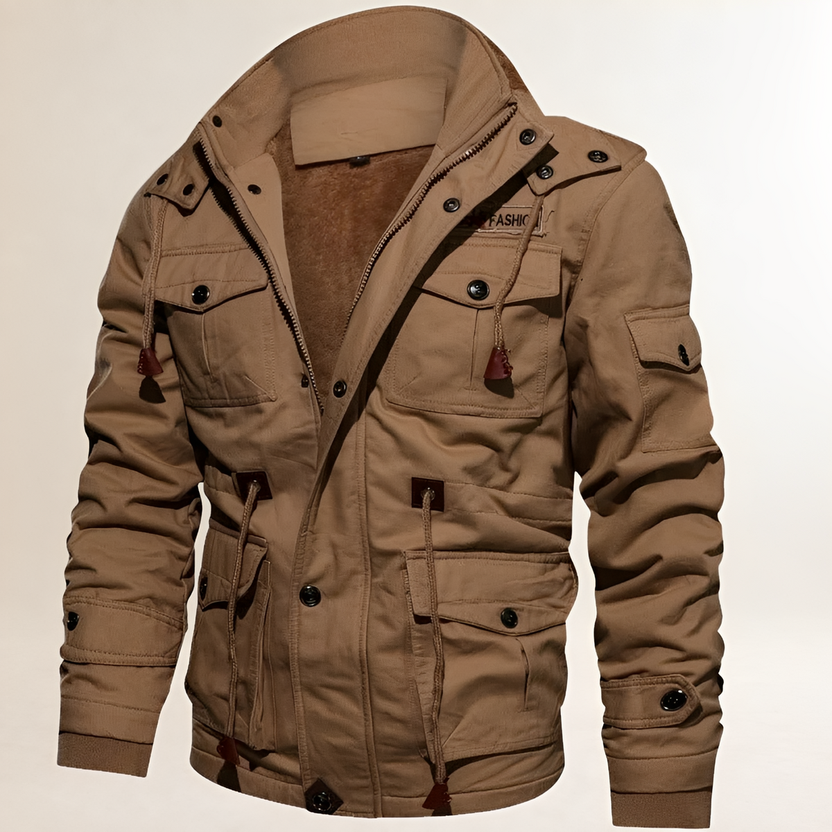 Veste homme à capuche avec plusieurs poches - coupe ajustable, style décontracté