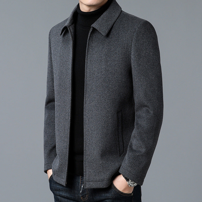 Veste homme à col montant fermeture éclair coupe ajustée