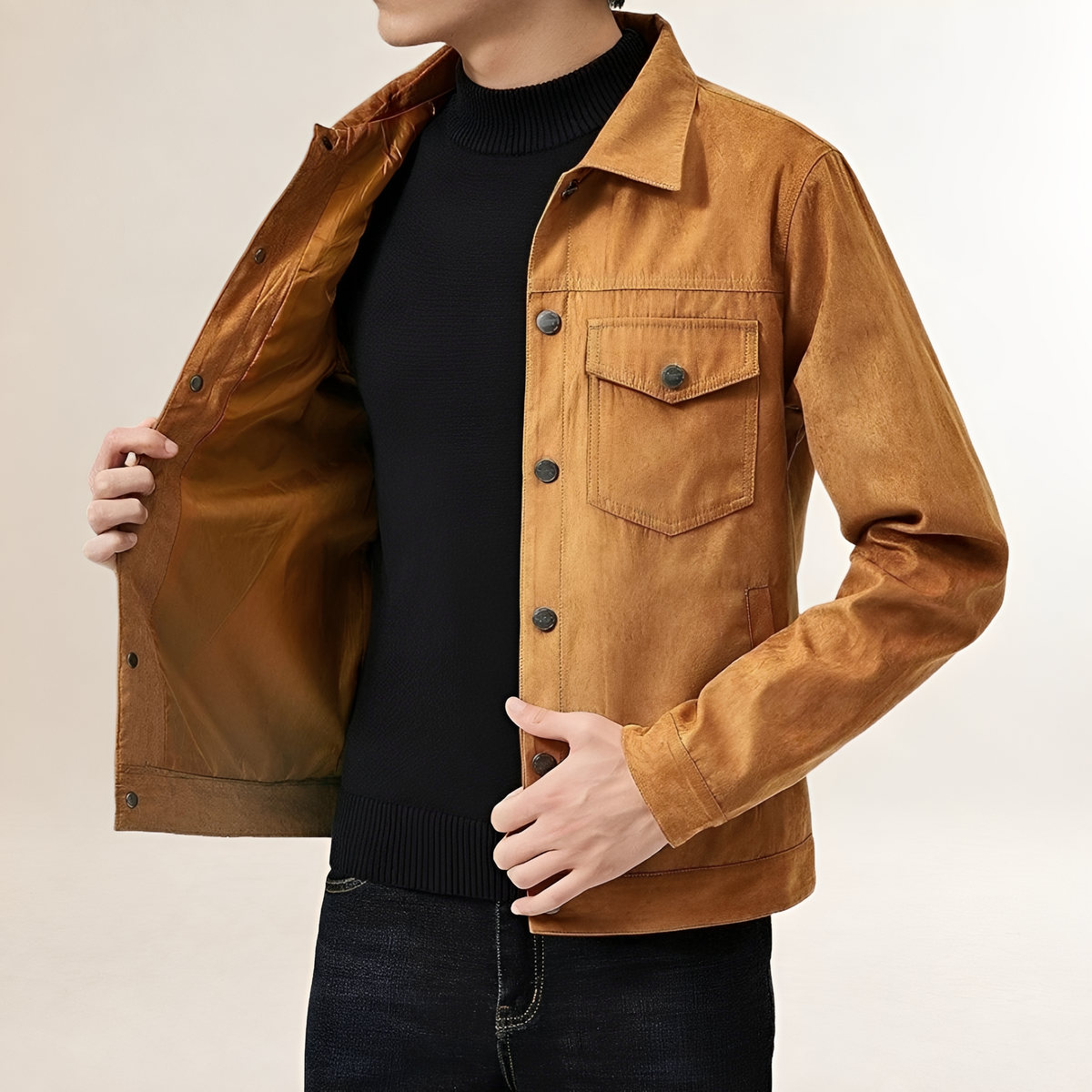 Veste homme à coupe classique avec poches poitrine et boutons - coupe régulière