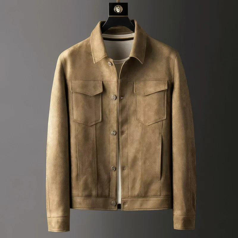 Veste homme décontractée à boutons avec poches poitrine coupe structurée