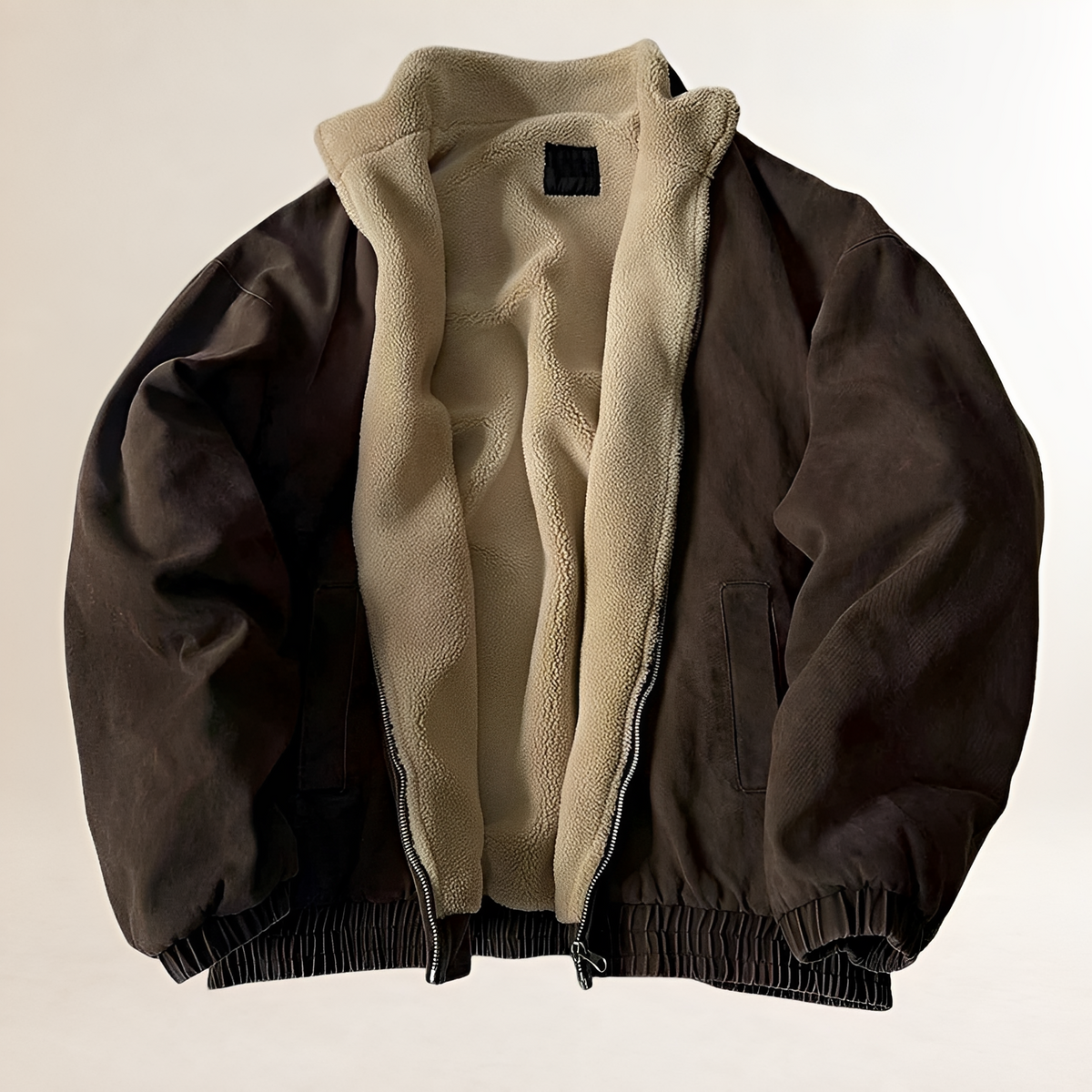 Veste homme à fermeture éclair décontractée coupe droite