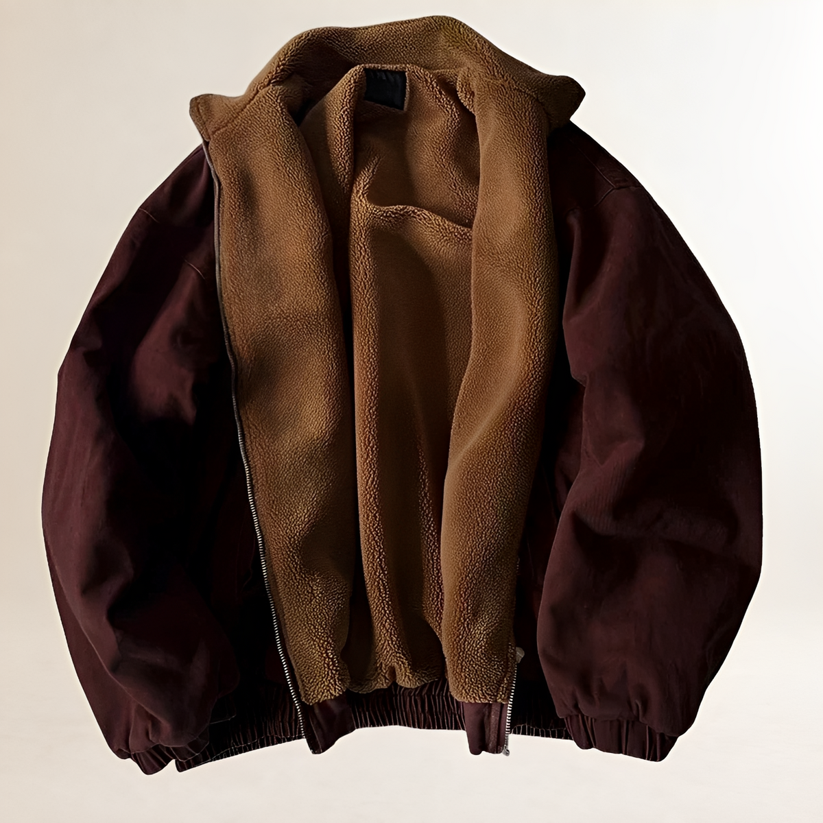 Veste homme à fermeture éclair décontractée coupe droite