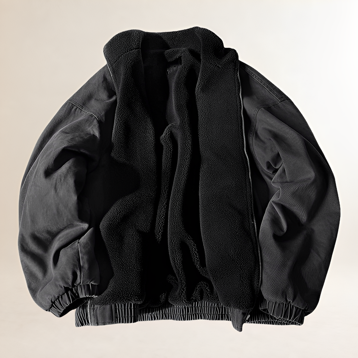 Veste homme à fermeture éclair décontractée coupe droite