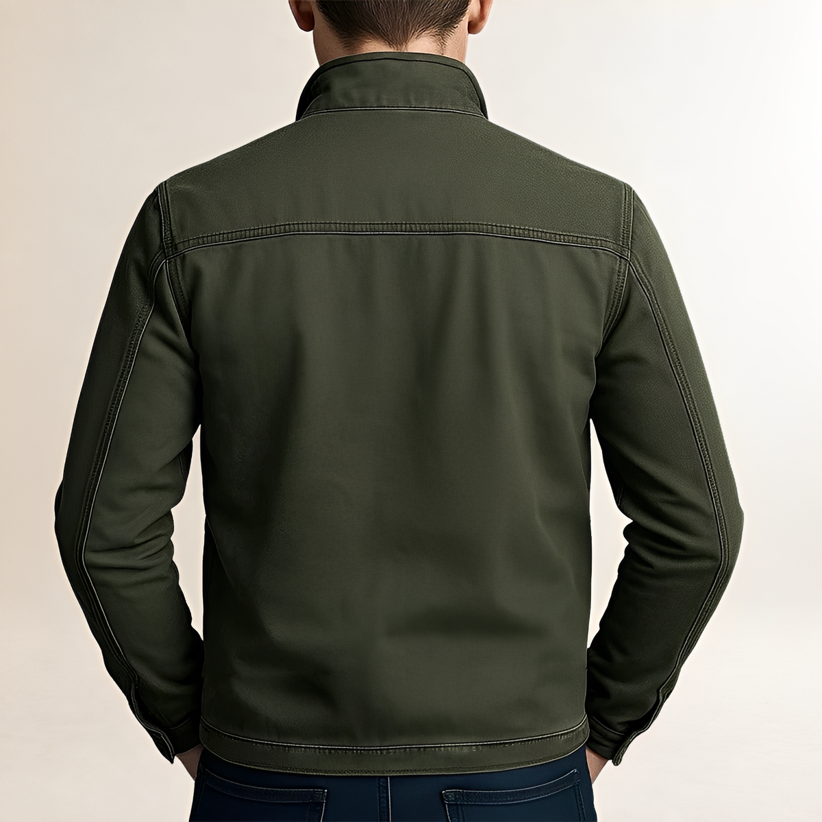 Veste homme à fermeture éclair et col revers - coupe moderne avec poches multiples