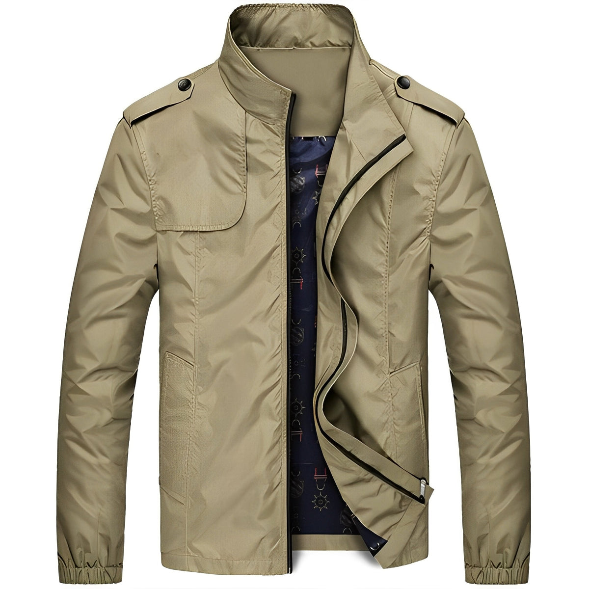 Veste homme légère à fermeture éclair, poches et coupe régulière