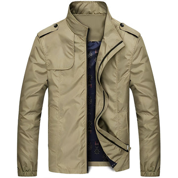 Veste homme légère à fermeture éclair, poches et coupe régulière