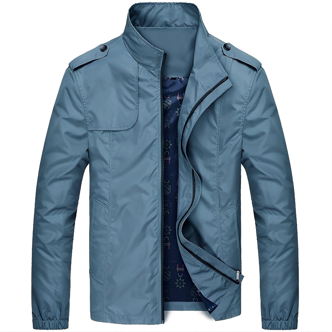 Veste homme légère à fermeture éclair, poches et coupe régulière