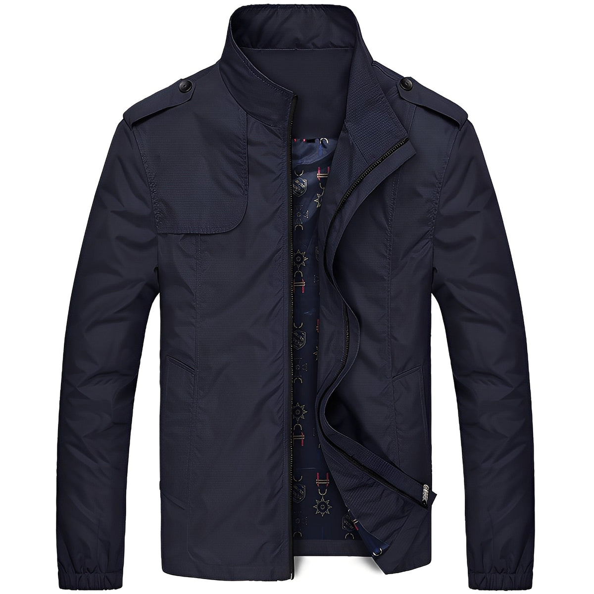 Veste homme légère à fermeture éclair, poches et coupe régulière