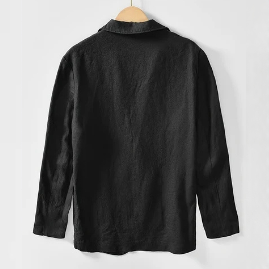 Veste homme à revers cranté, double boutonnage et poches plaquées