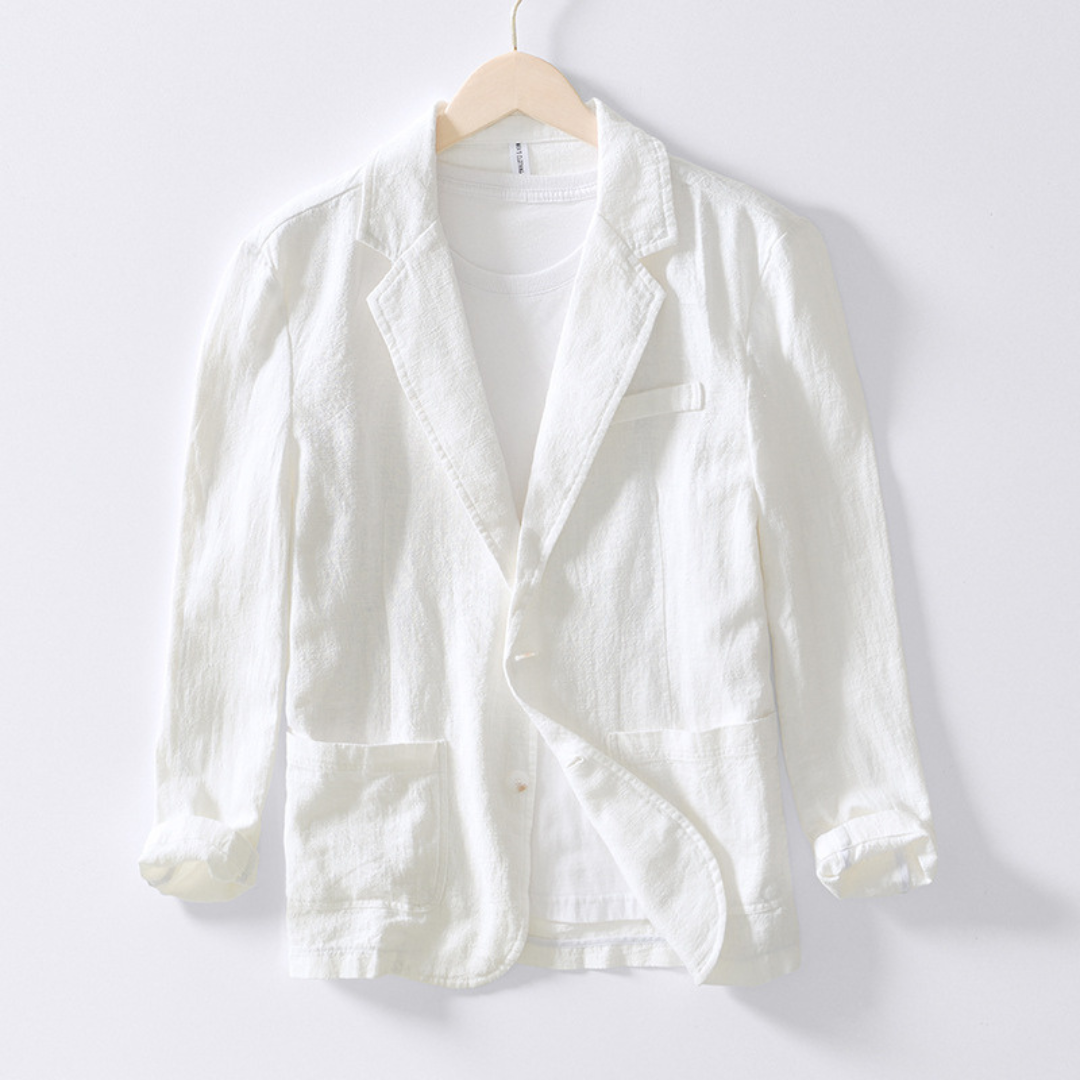 Veste homme à revers cranté, double boutonnage et poches plaquées