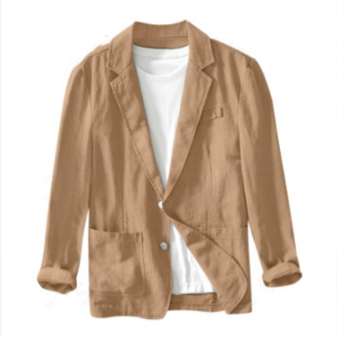 Veste homme à revers cranté, double boutonnage et poches plaquées