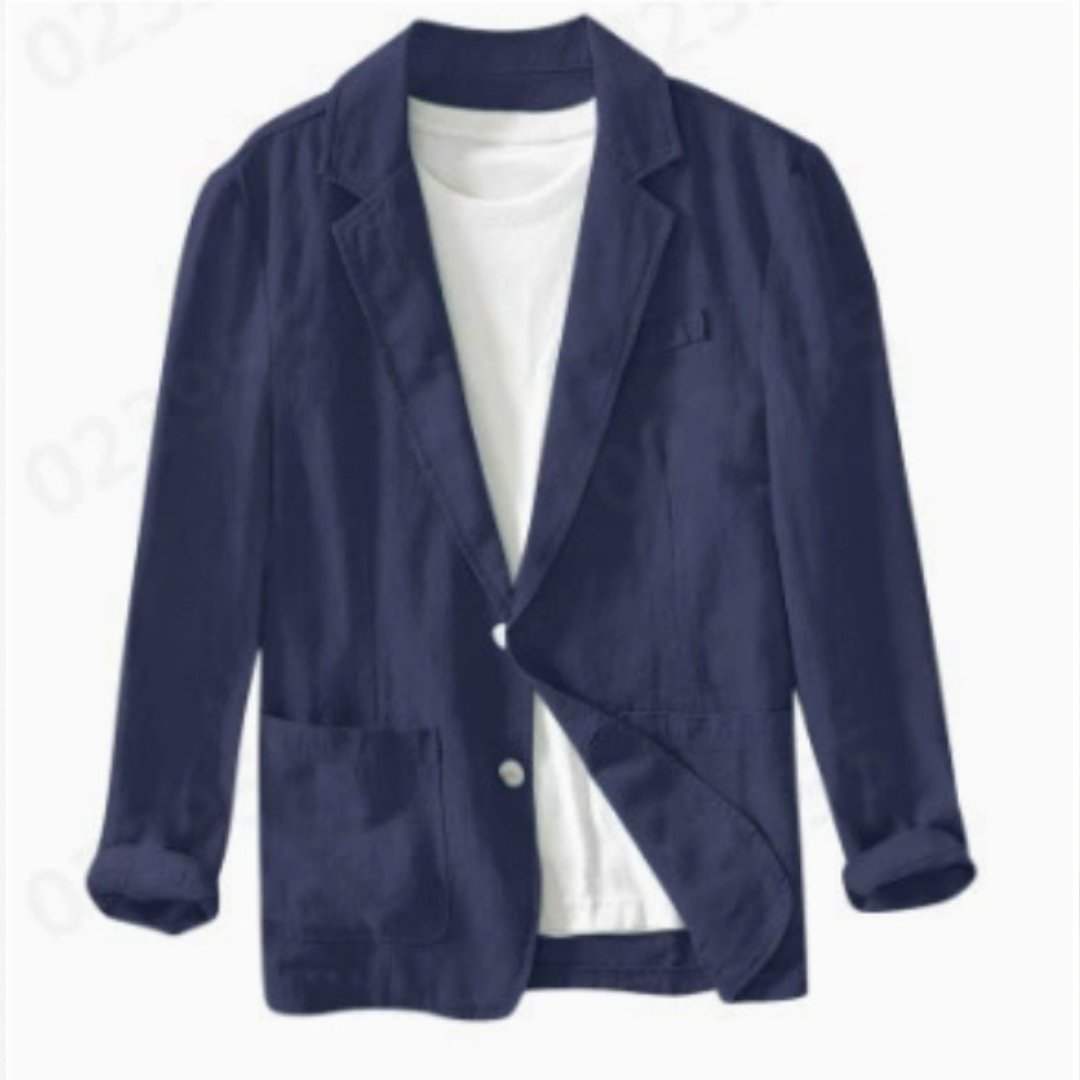 Veste homme à revers cranté, double boutonnage et poches plaquées