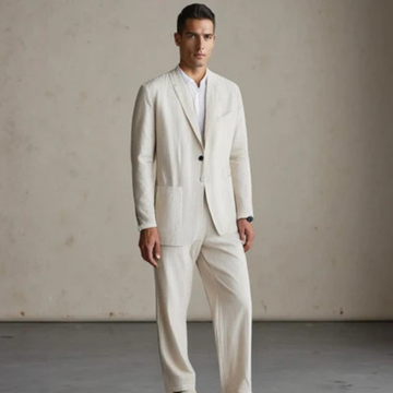 Veste homme tailleur - ensemble complet blazer simple boutonnage et pantalon à jambe droite