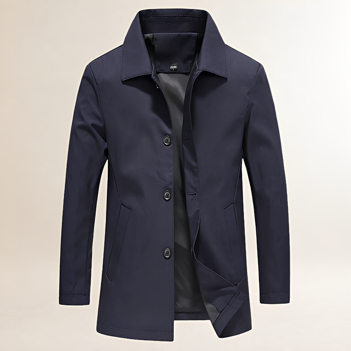 Veste longue homme à boutons coupe décontractée style classique