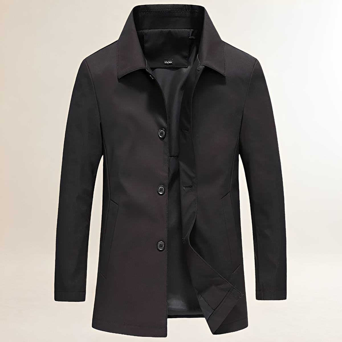 Veste longue homme à boutons coupe décontractée style classique