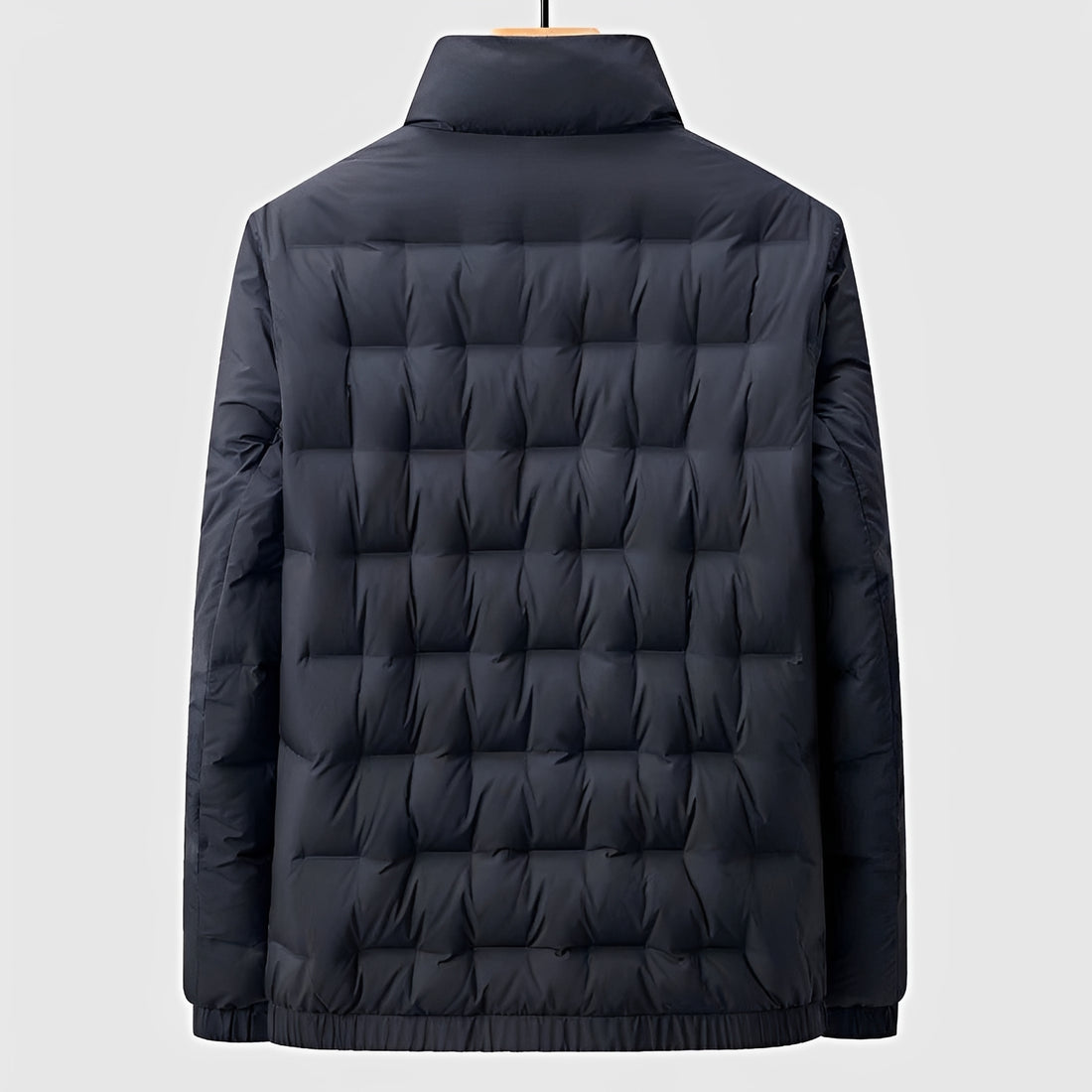Veste matelassée pour homme à col montant, fermeture éclair, design léger